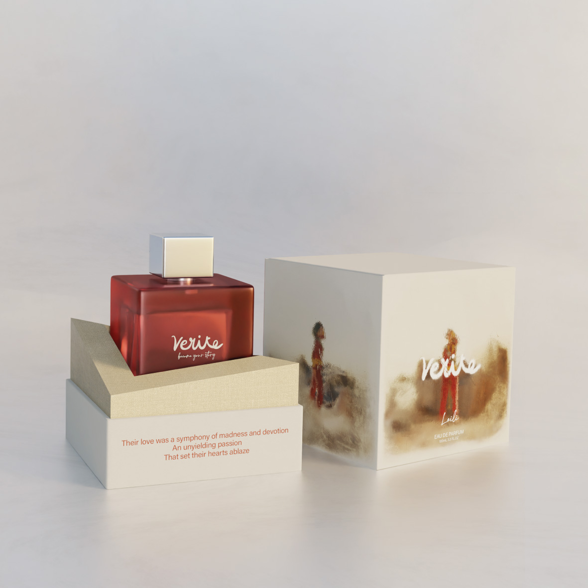 Leili Perfume Packaging Design طراحی بسته‌بندی عطر لیلی